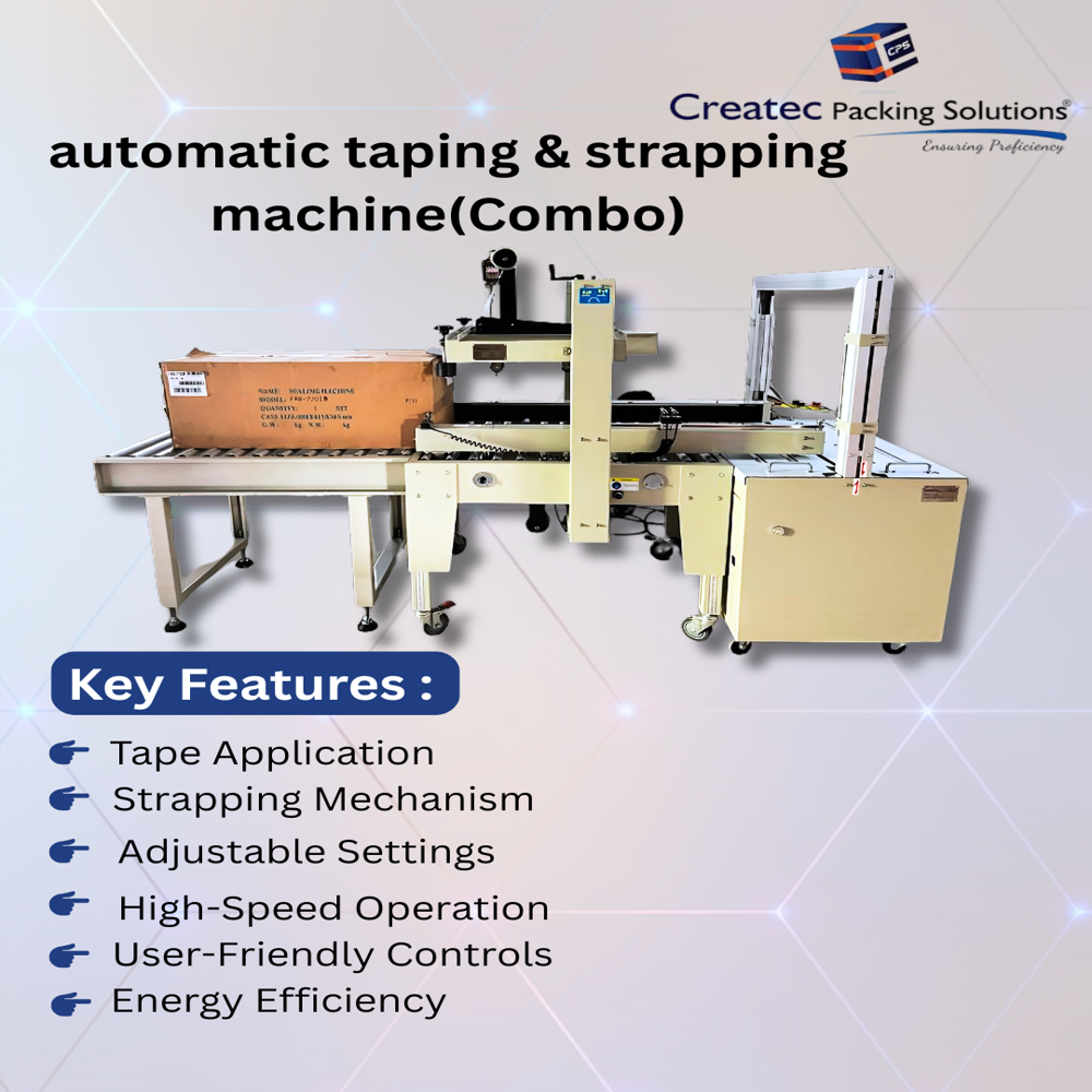Automatic Tapping With Strapping Machine - Color: Silver