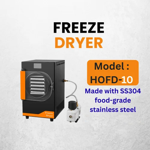 HOFD10 Stainless Steel Lyophilizer Industrial Vacuum Freeze Dryer Machine