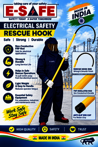 Electrical Safety Rescue Hook - Color: Yellow Pole