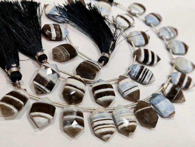 Natural Boulder Opal Hexagan Shape 18 to 20mm beads Sold Per Strand 8 Inches Long