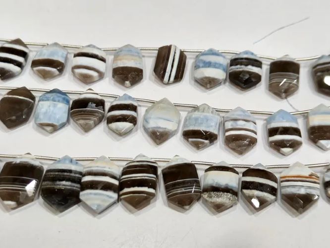 Natural Boulder Opal Hexagan Shape 18 to 20mm beads Sold Per Strand 8 Inches Long