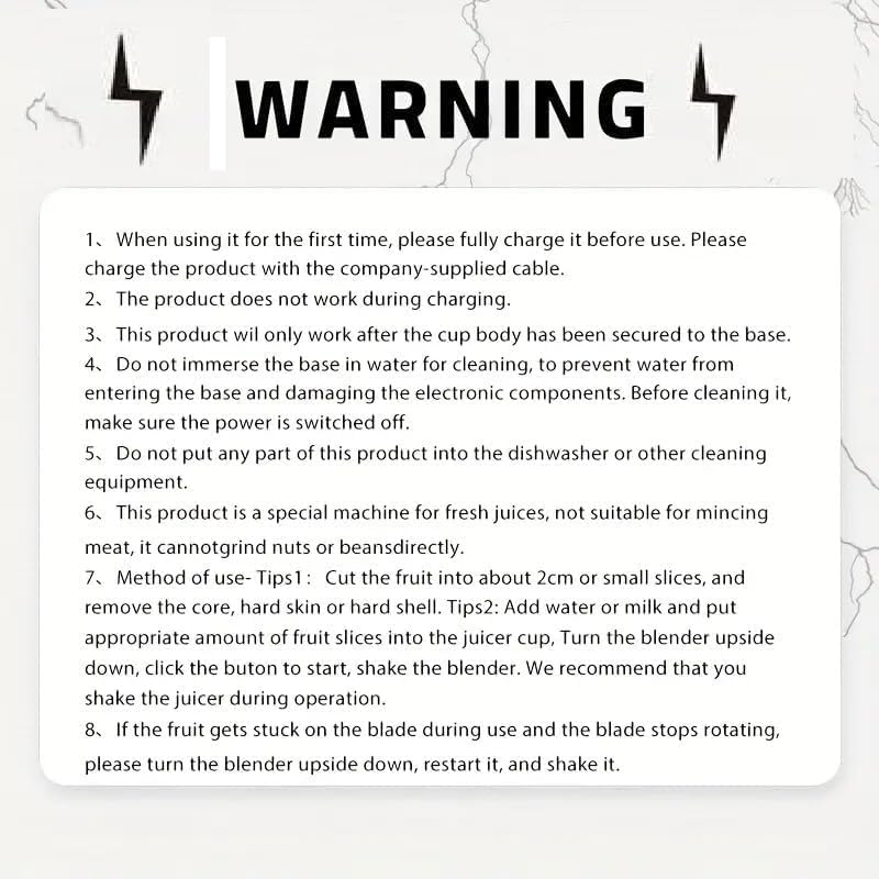 Portable Blender Electric Juicers Fruit Mixers 