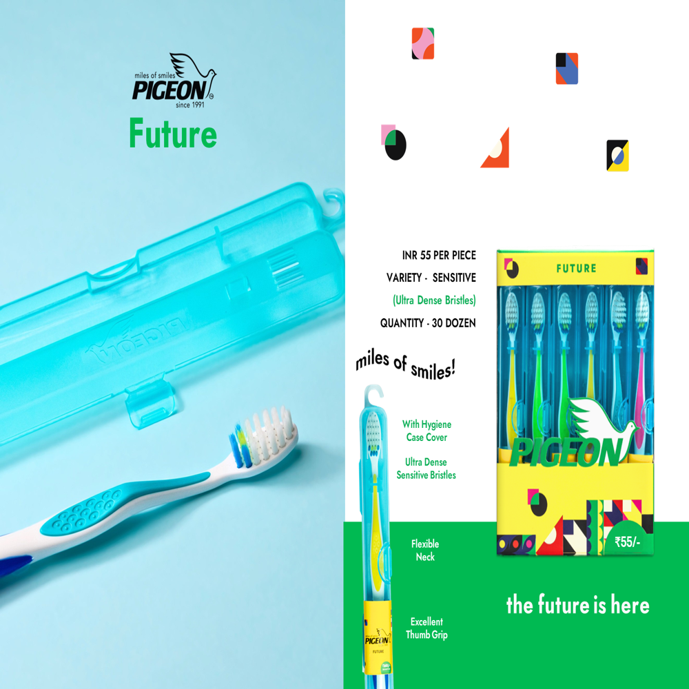 Pigeon Future In Hygenic Case - Bristle Color: Multi