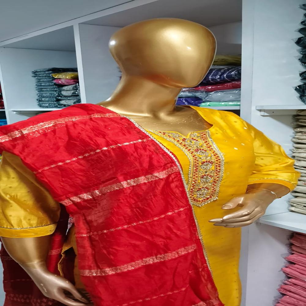 CHANDERI JAIKAT BUTI HAND WORK