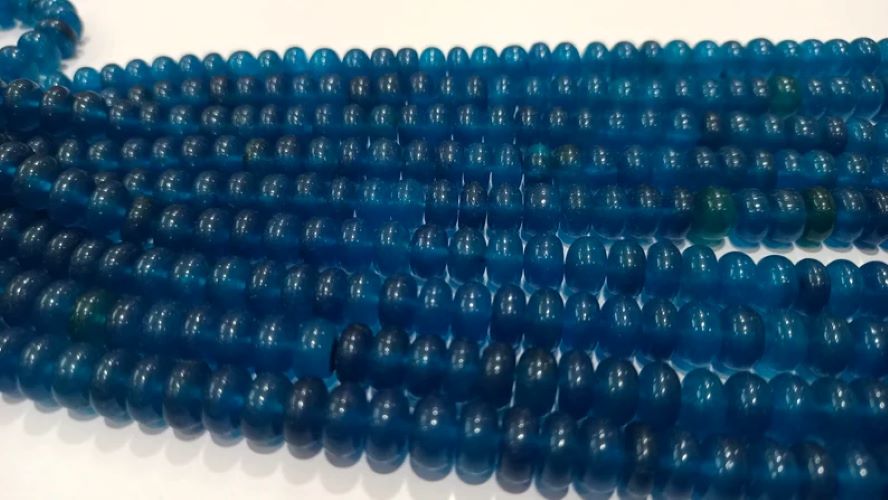 Natural Neon Apatite Rondelle Plain Smooth 6mm & 8mm Gemstone Beads Sold Per Strand 8 Inches long