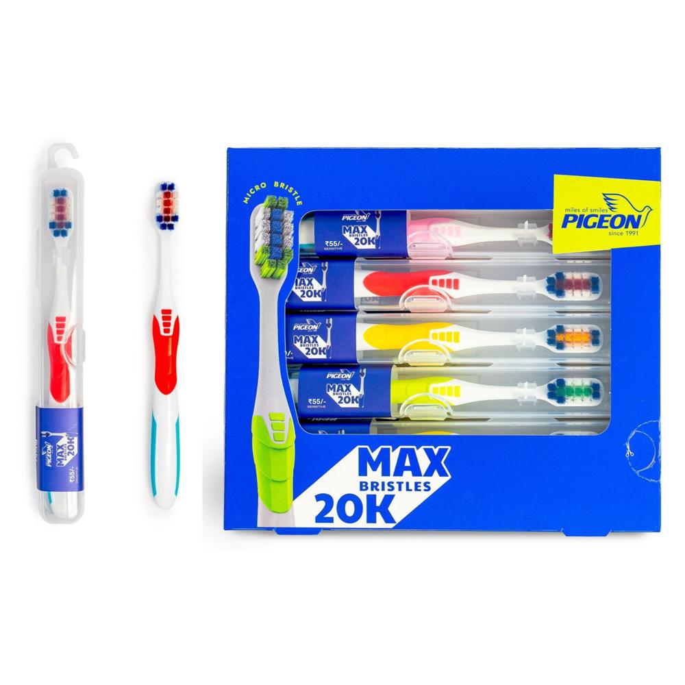 PIGEON 20X MAX BRISTLE IN HYGENIC CASE