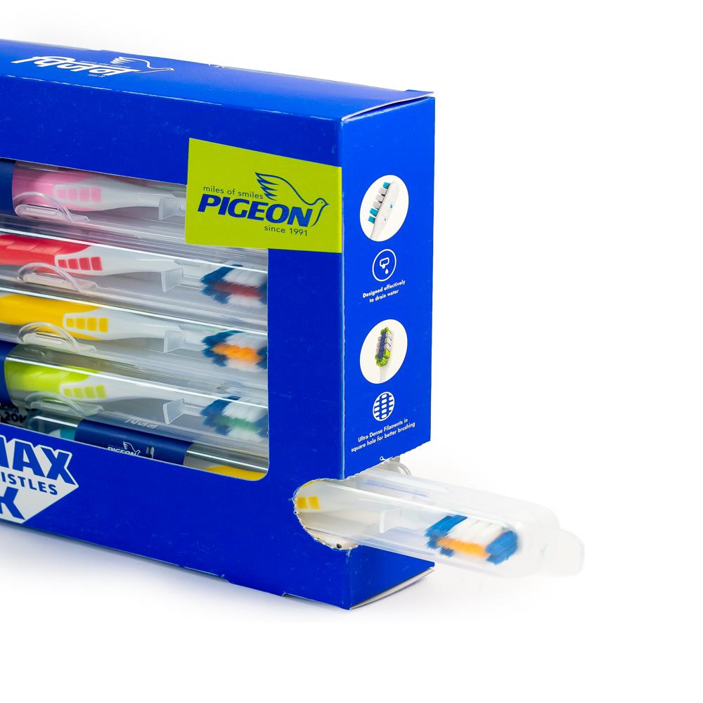 PIGEON 20X MAX BRISTLE IN HYGENIC CASE