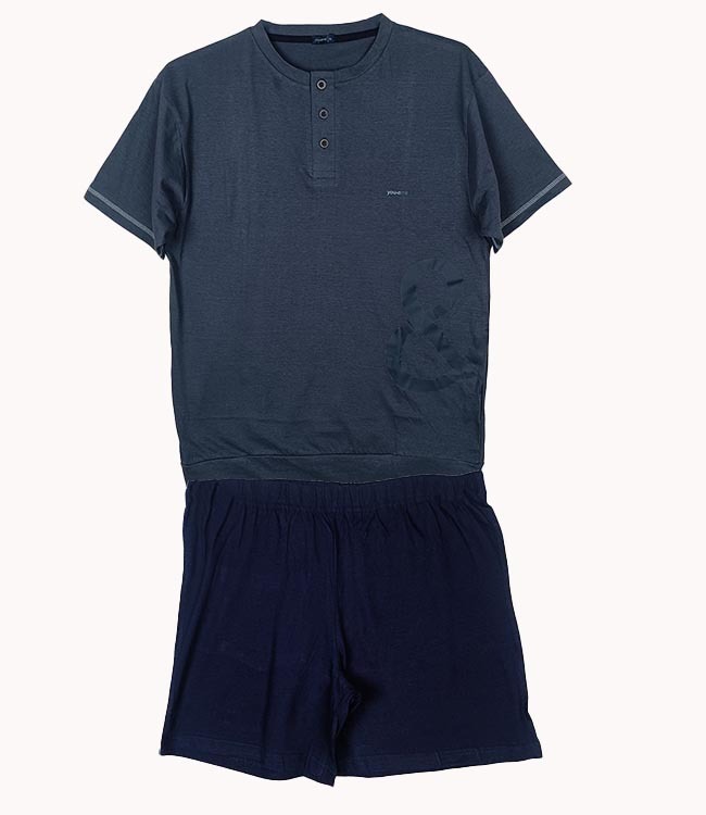 M11547 Mens Printed Shorty Sets