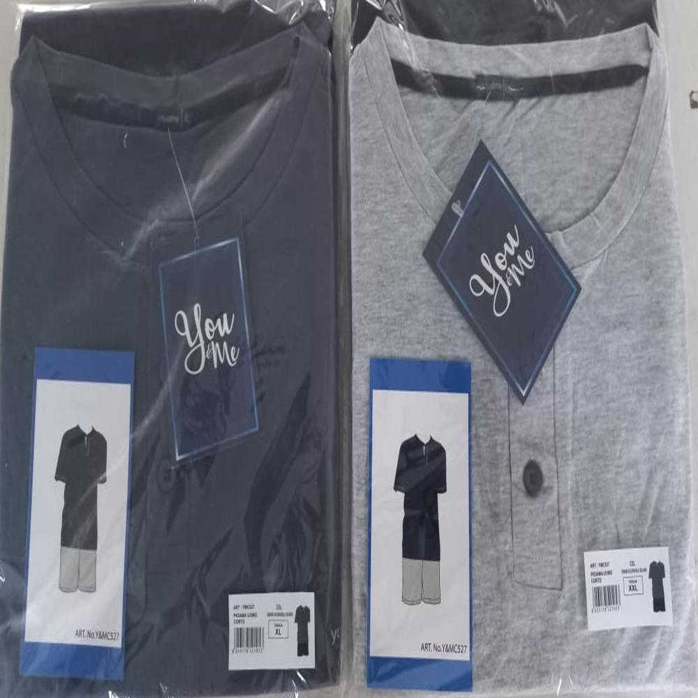 M11547 Mens Printed Shorty Sets