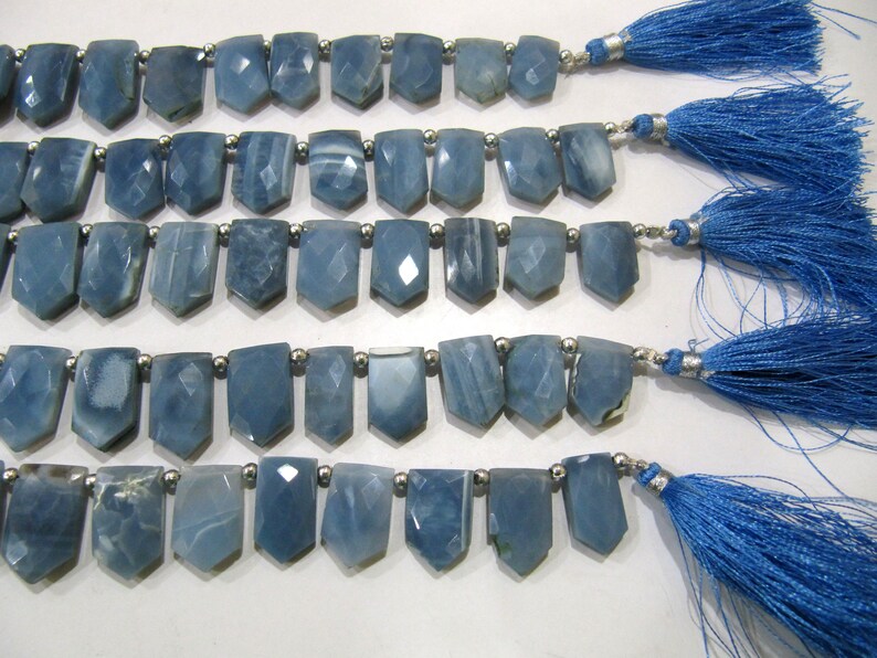 Natural Blue Opal Pencil Arrow Shape 12x18mm Beads Sold Per Strand 10 Inches Long