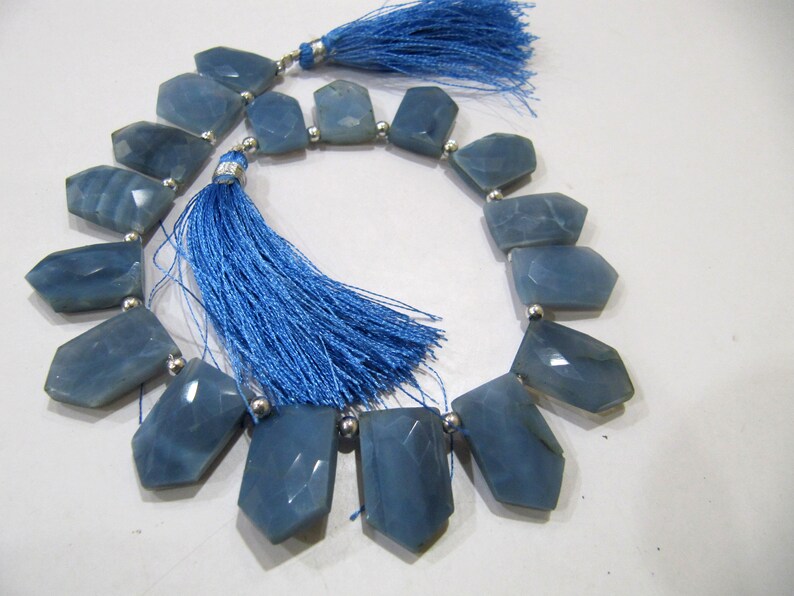 Natural Blue Opal Pencil Arrow Shape 12x18mm Beads Sold Per Strand 10 Inches Long