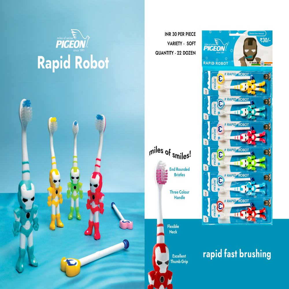 Pigeon Rapid Robot - Bristle Color: Multi