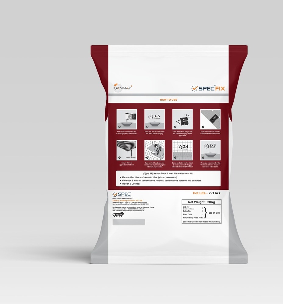 20किलोग्राम S22 भारी फर्श और दीवार टाइल चिपकने वाला