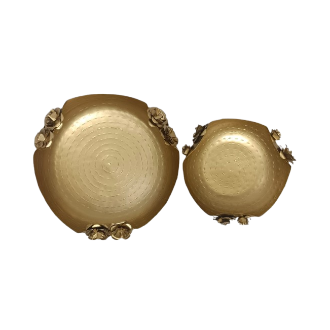 Metal Urli - Brass 10x5 Inches, Antique Gold | Hand Hammered, Glossy Finish, Corrosion Resistant