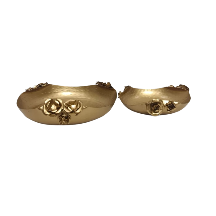 Metal Urli - Brass 10x5 Inches, Antique Gold | Hand Hammered, Glossy Finish, Corrosion Resistant