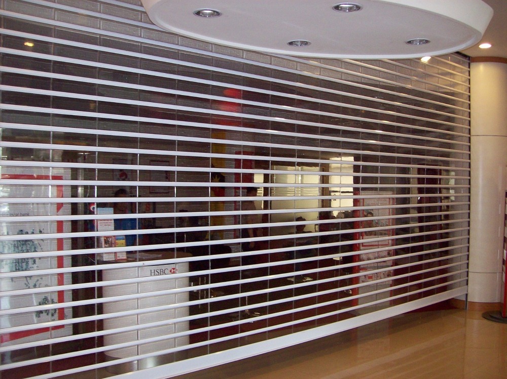 Polycarbonate Roller Shutters - Color: Transparent