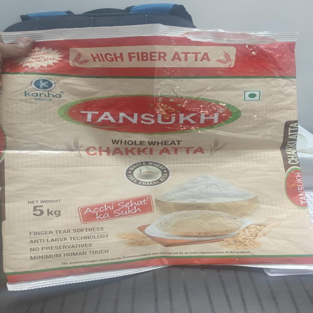 Printed Atta Pouch - Coating Type: Solvent Less (Nco-oh) Coating