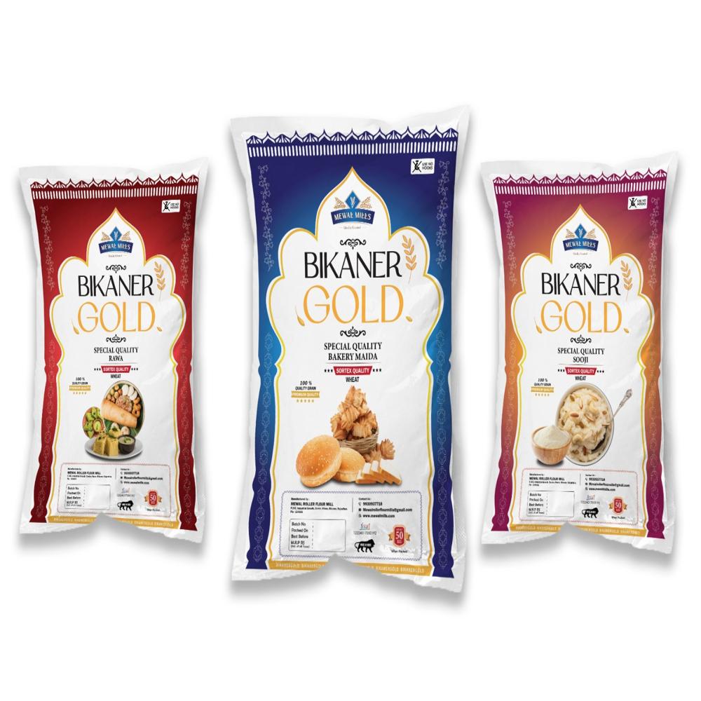 Printed Atta Pouch - Coating Type: Solvent Less (Nco-oh) Coating