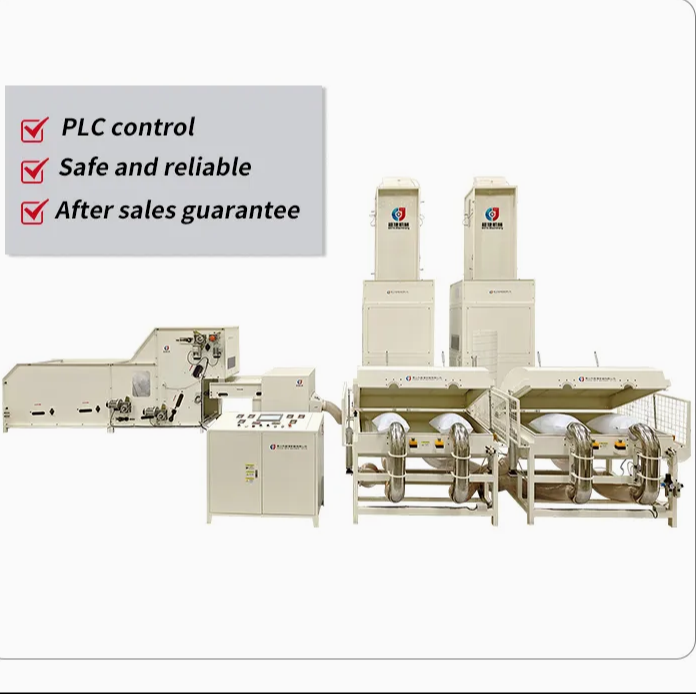 Polyester Fiber Opening Stuffing Cushion Production Line Automatic Pillow Filling Machine with Weighing