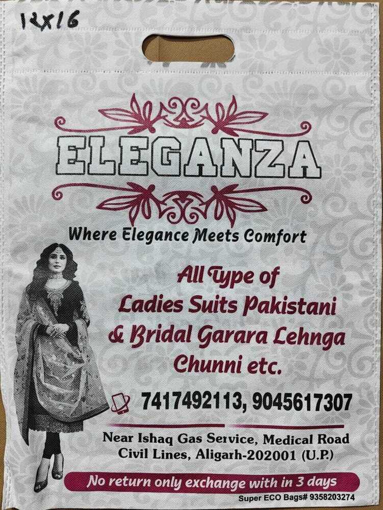 D cut printed size 12 x16  Non Woven Bag