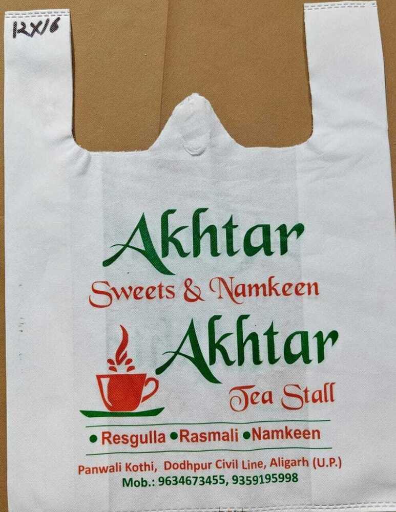 W cut printed size 12 x16 Non Woven Bag