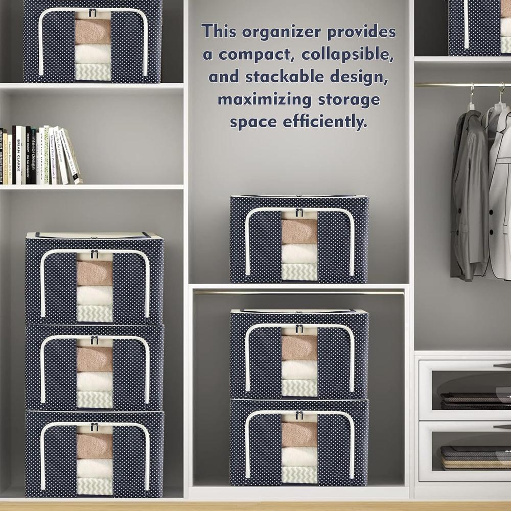 Liters Foldable Steel Frame Cloth Organizer for Storage