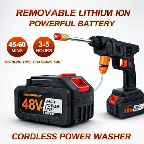Cordless High Pressure Car Washer Gun 48V 12000mAh