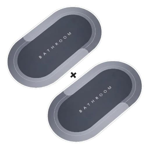 2 PCS Soft sillicon Super Absorbent Door Mats (40x60) 