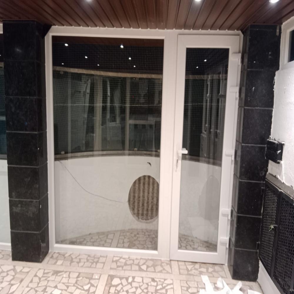 Wood Finish uPVC Casement Window with Glass & Grill