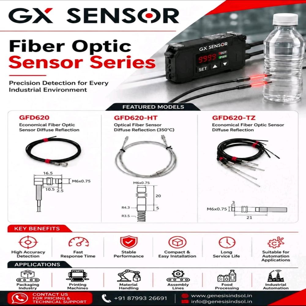 Gx Fiber Optic Sensor For Miniature Object - Compensated Temperature: -10 To +50 C