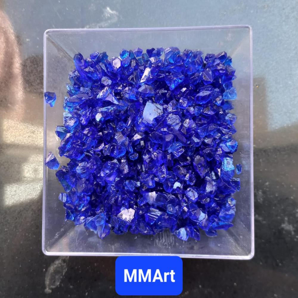 Crushed Glass Chips Cullet for Terrazzo & Fire Pits in Bulk Factory Supply