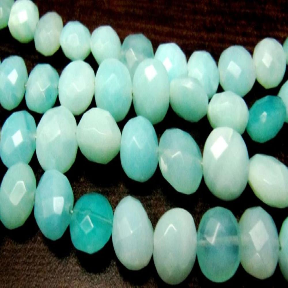 Natural Peruvian Opal oval Briolette faceted Beads 8x10mm Beads Strand 8 inches Long