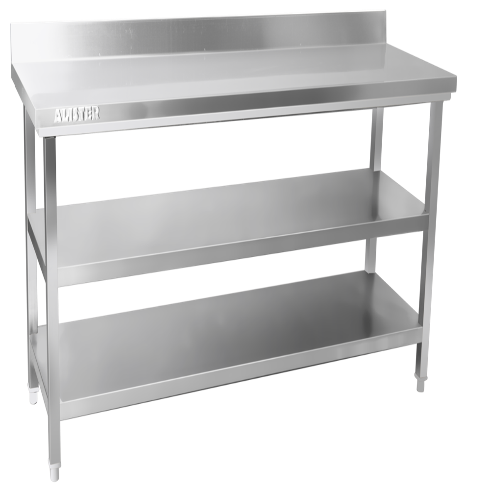 Stainless Steel Work Table - High Quality, Durable, Shiny Finish | Easy To Clean, Ideal For Canteens, Homes, Restaurants, Hotels, And Super Stores
