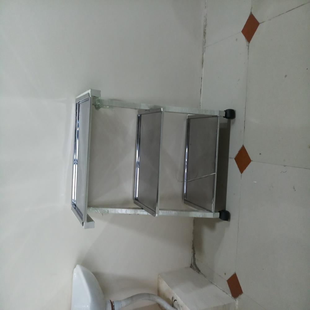 2 Shelves Instrument Trolley - Color: Silver