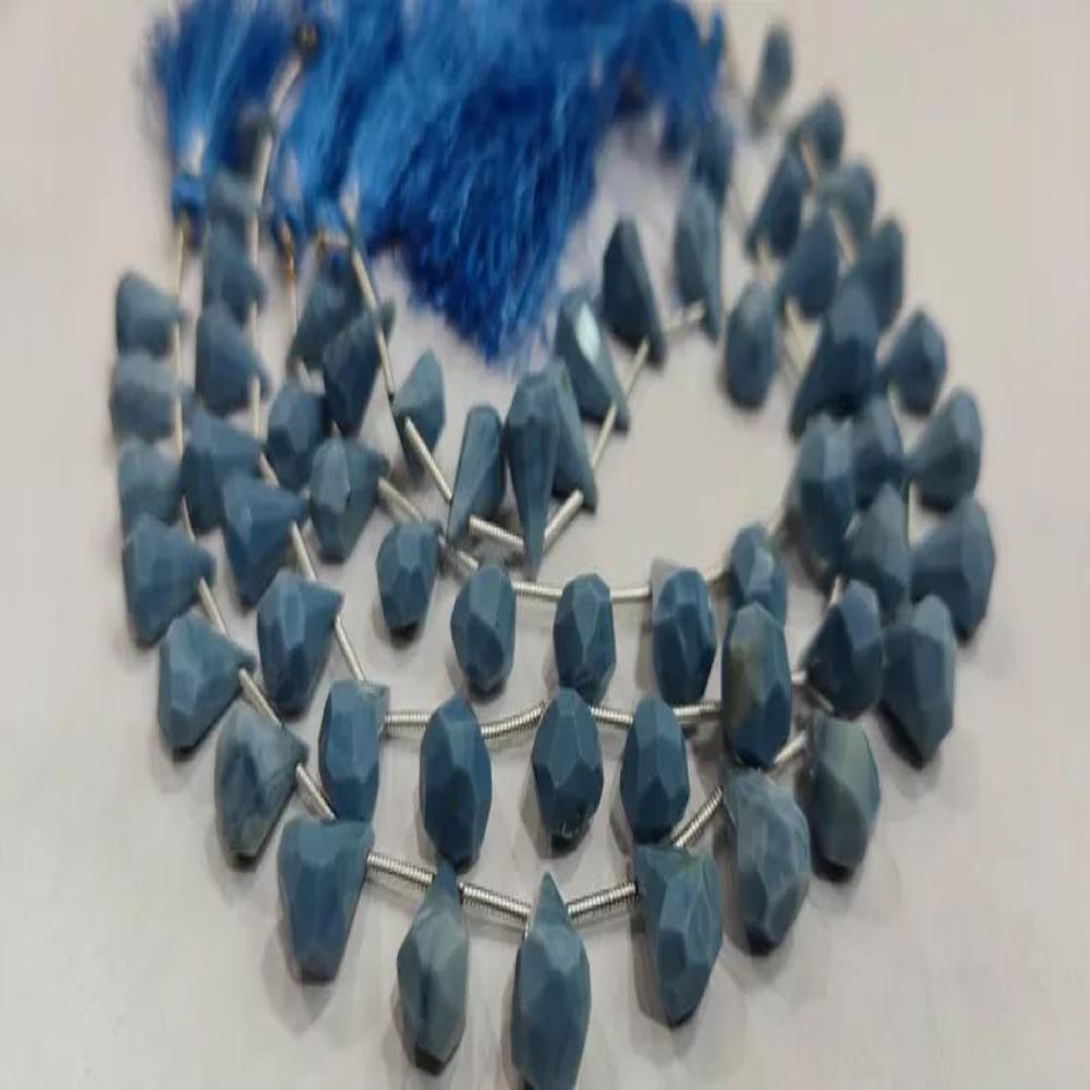 Natural Blue Opal Briolette Faceted Teardrop 6x10mm to 9x15mm Beads Sold per Strand 8 inches long