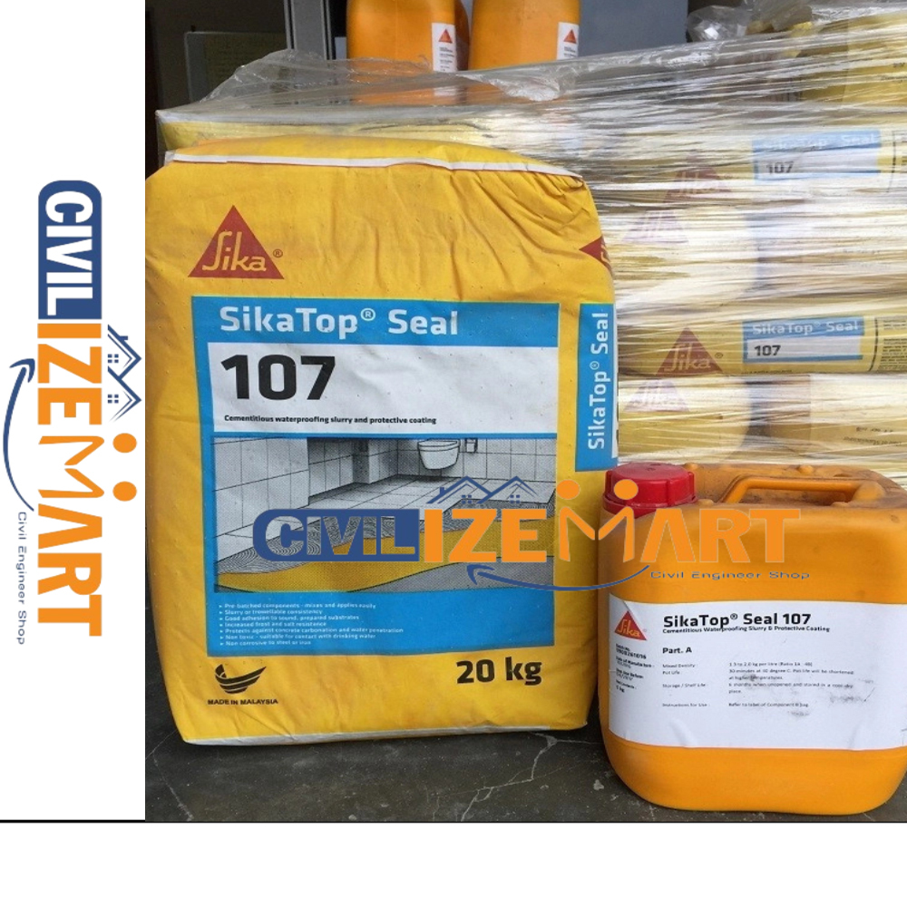 SikaTop 107 Seal Plus 2-Component Kit for Concrete Water Tanks, Walls & Roofs