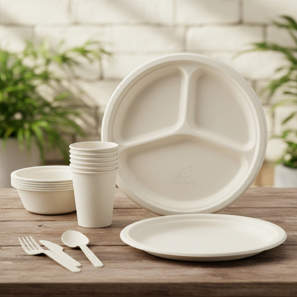 Biodegradable Bagasse Disposable Plates