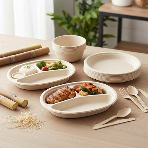 Biodegradable Bagasse Disposable Plates