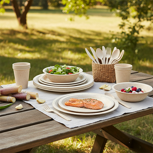 Paper Plates Cups and Cutlery Set