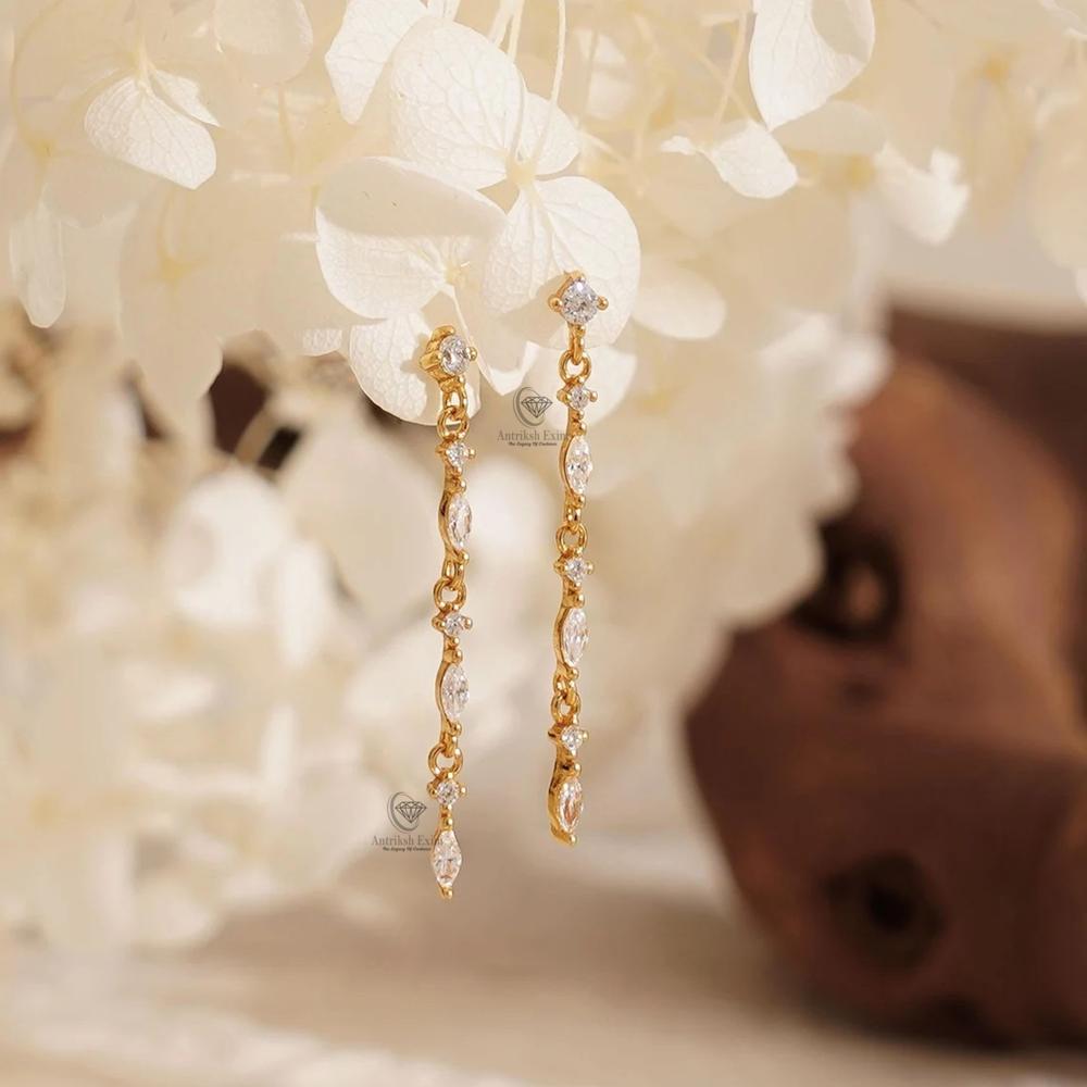 Lab Grown Diamond Drop Handmade Daily Weddding Earrings
