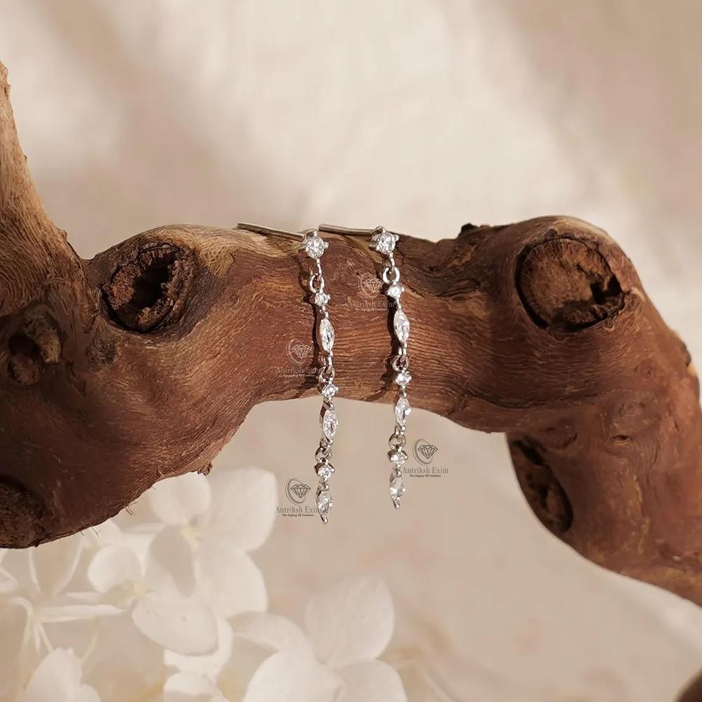 Lab Grown Diamond Drop Handmade Daily Weddding Earrings