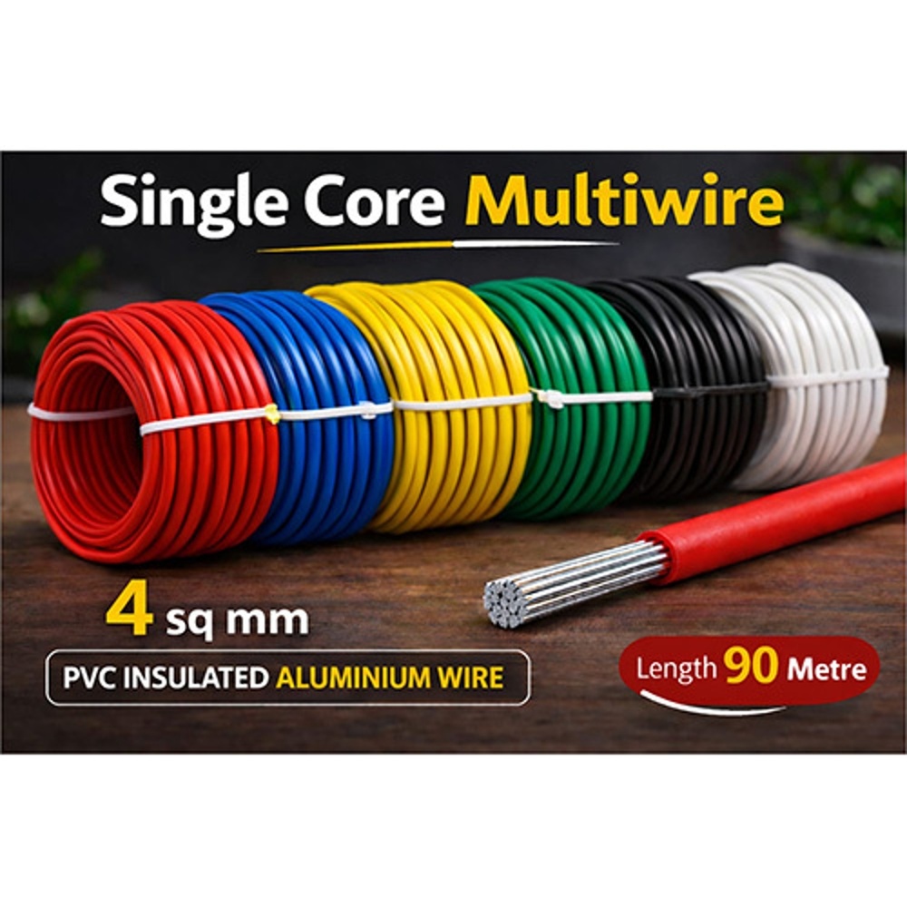 4 Sq Mm Single Core Multiwire Pvc Insulated Aluminium Wire - Application: Domestic