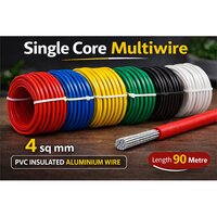 4 Sq Mm  Single Core Multiwire Pvc Insulated Aluminium Wire - Application: Domestic