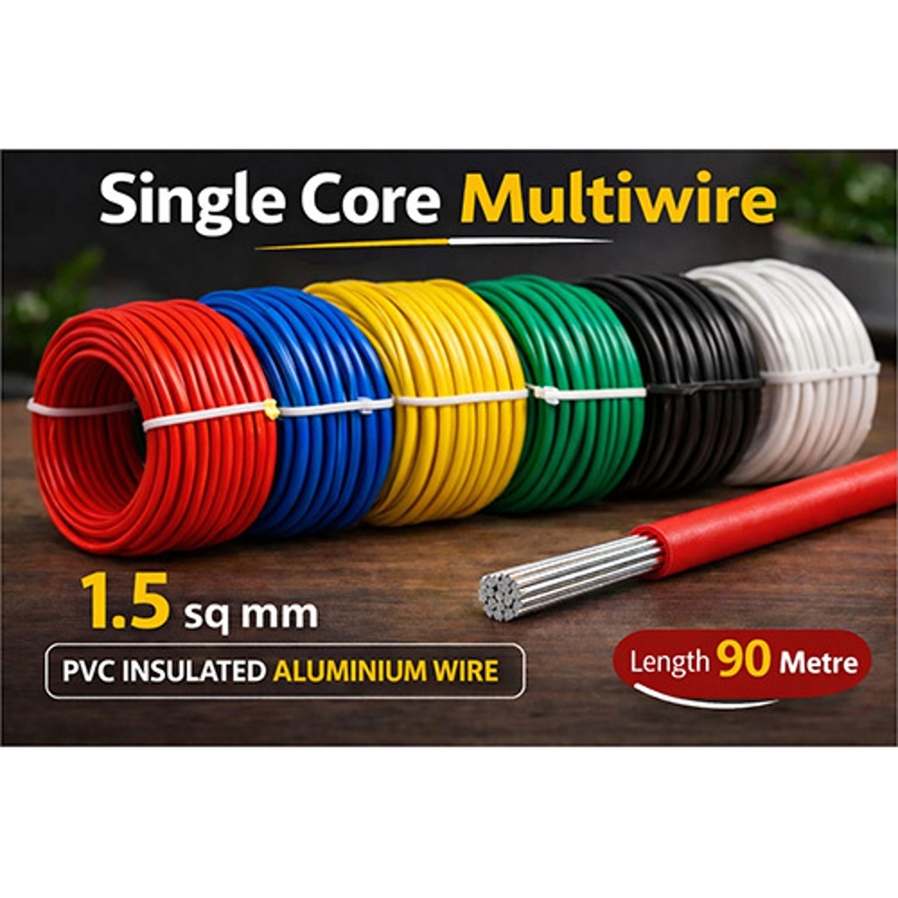 1.5 Sq Mm Single Core Multiwire Pvc Insulated Aluminium Wire - Application: Domestic