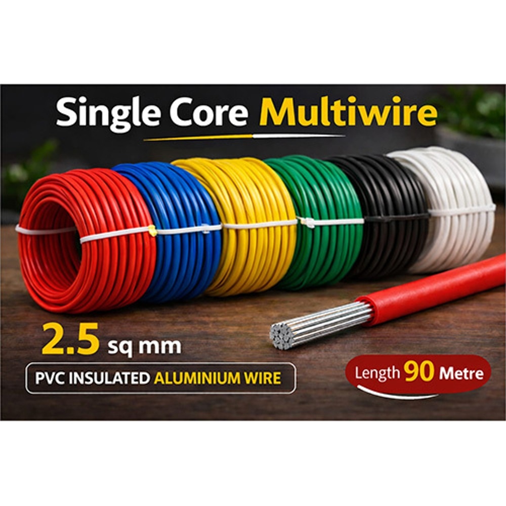 2.5 Sq Mm Single Core Multiwire Pvc Insulated Aluminium Wire - Application: Residential