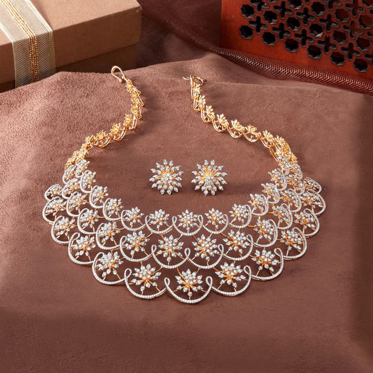 Designer Diamond Necklace for Wedding