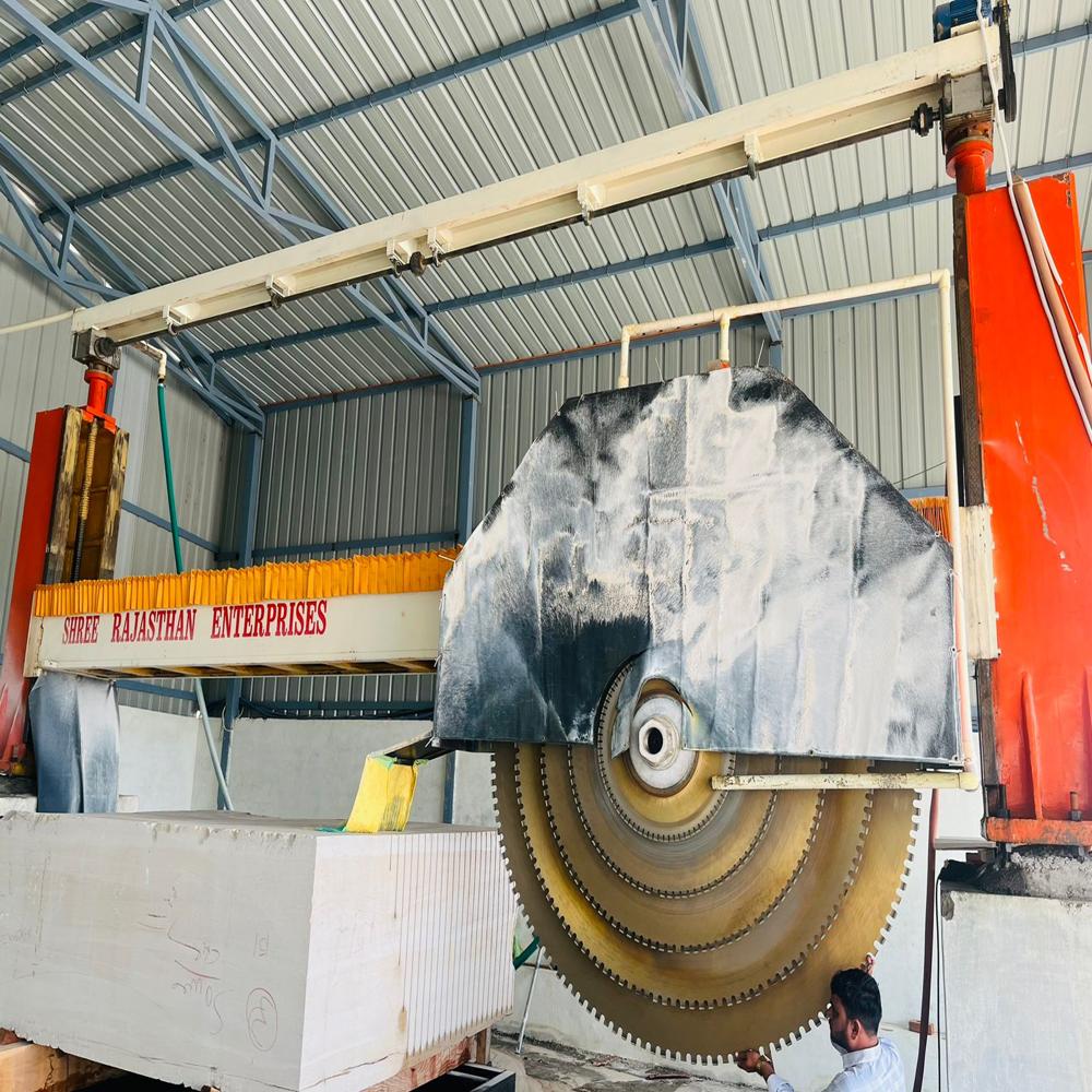 Single And Multi Two Pillar Multi Blade Block Cutter - Feature: High Efficiency