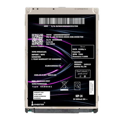 EICA3209 1 TB Laptop Sata HDD Drive