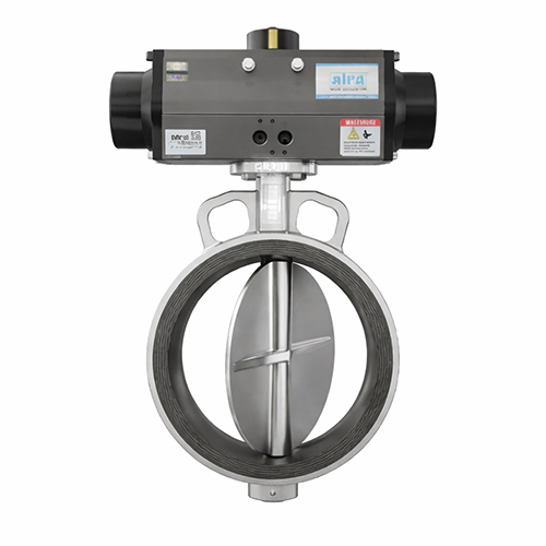 Rubber Lined Wafer Type Butterfly Valve Actuator Type