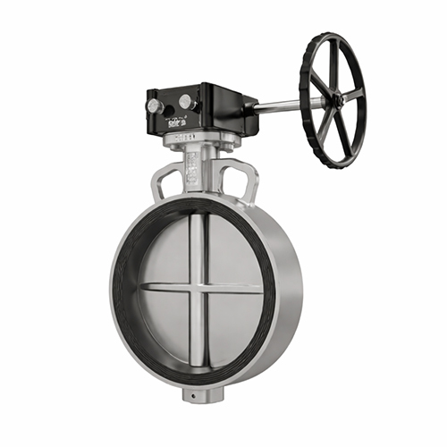 Rubber Lined Wafer Type Butterfly Valve Gear Type